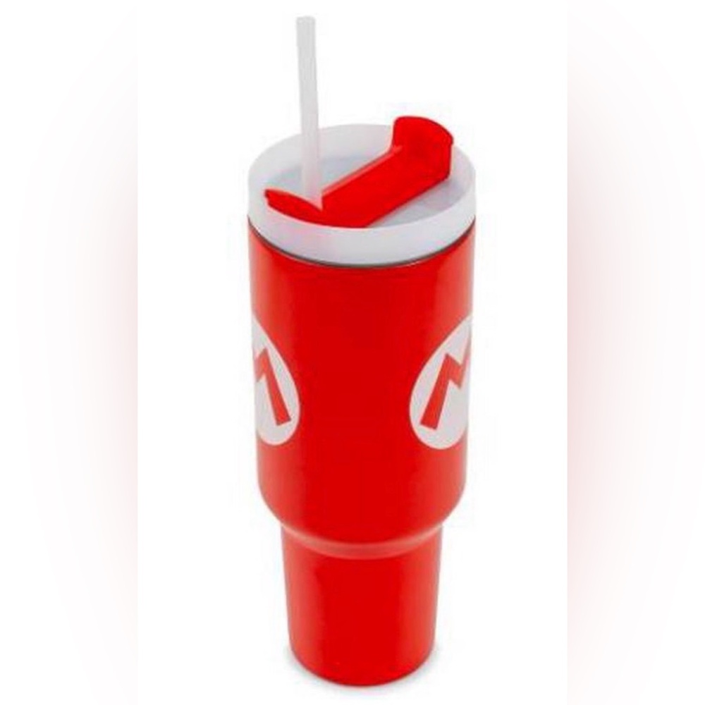 Nintendo Stainless Steel 40oz Mario Tumbler w/Straw BNWT - Picture 3 of 5